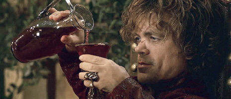 game of thrones GOT tyrion drinking wine.gif